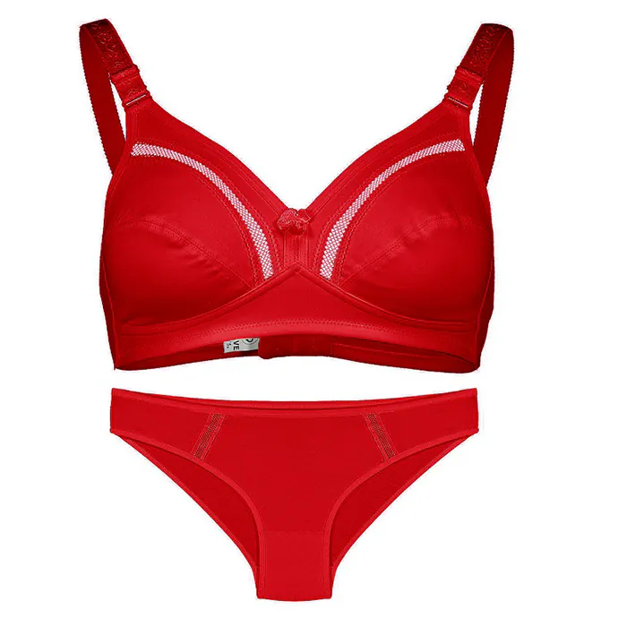 ست نخی بدون فنر عشوه کد 193005 رنگ قرمز