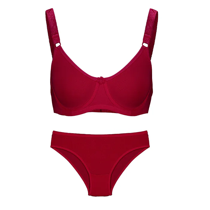 ست پرسی عشوه کد 194010 رنگ زرشکی