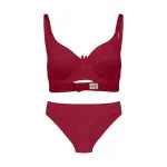 ست نخی فنردار عشوه کد 191010 رنگ زرشکی