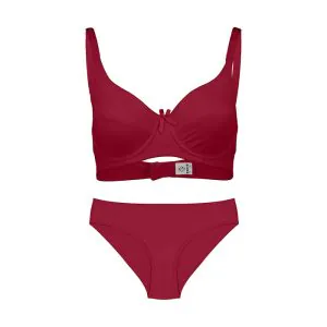 ست نخی فنردار عشوه کد 191010 رنگ زرشکی