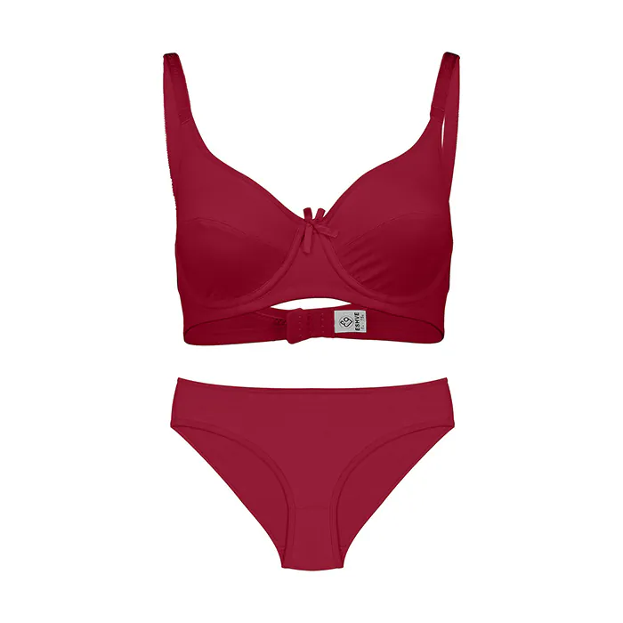 ست نخی فنردار عشوه کد 191010 رنگ زرشکی - Image 9