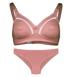 ست نخی بدون فنر عشوه کد 193014 رنگ کالباسی