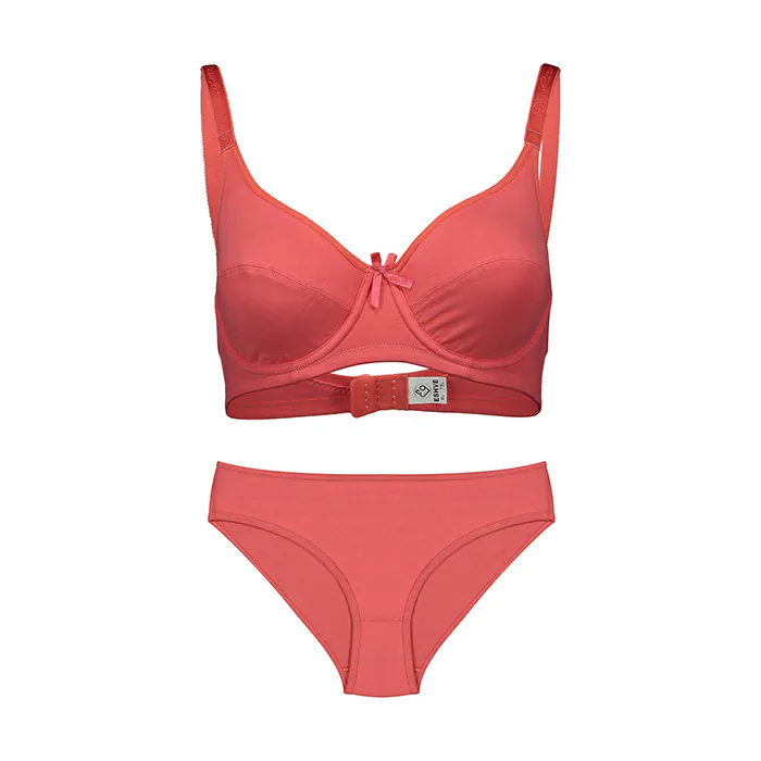 ست نخی فنردار عشوه کد 191007 رنگ گلبهی