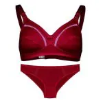 ست نخی بدون فنر عشوه کد 193010 رنگ زرشکی