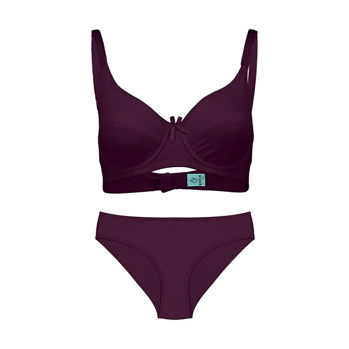 ست نخی فنردار عشوه کد 191015 رنگ بنفش