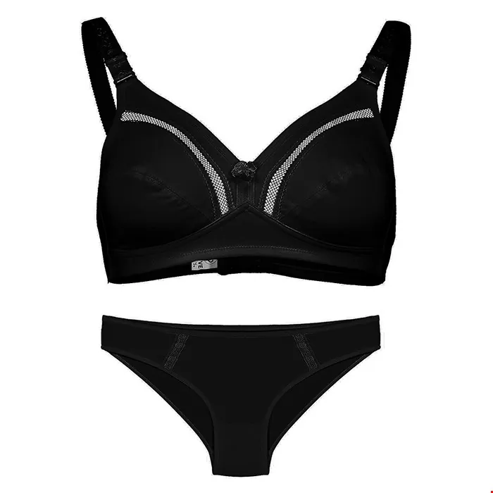 ست نخی بدون فنر عشوه کد 193001 رنگ مشکی