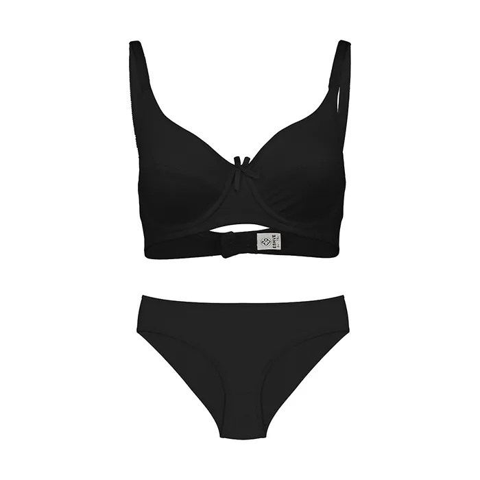 ست نخی فنردار عشوه کد 191001 رنگ مشکی