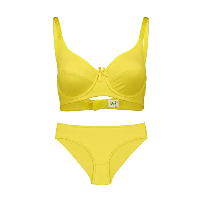 ست نخی فنردار عشوه کد 191004 رنگ زرد - Image 3