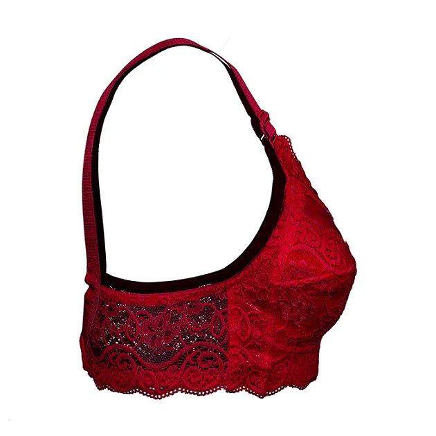 تور دانتل عشوه کد 205010 رنگ زرشکی - Image 4